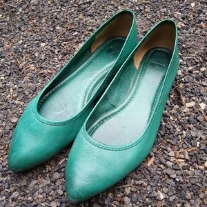 Frye Regina Ballet Flats, Rare Teal, Size 9